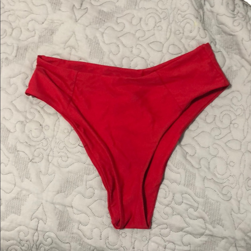 High waisted Red bikini bottoms